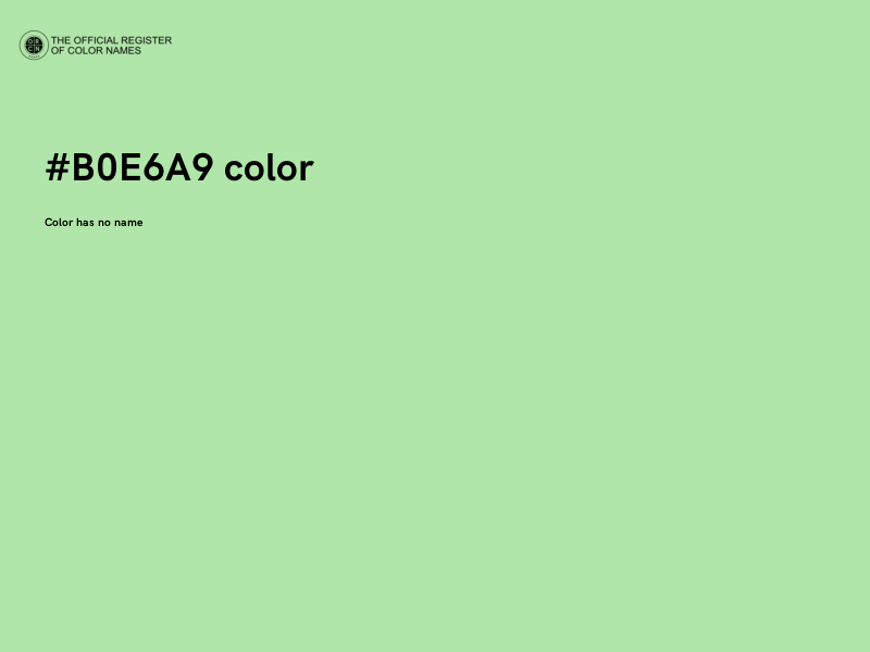 #B0E6A9 color image