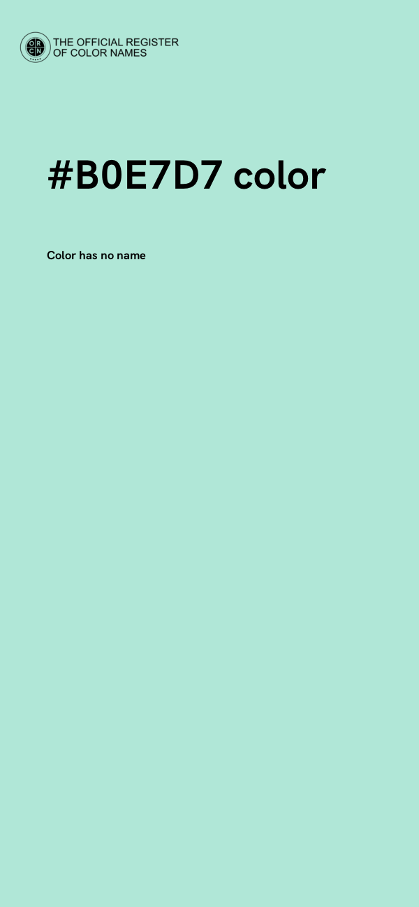 #B0E7D7 color image