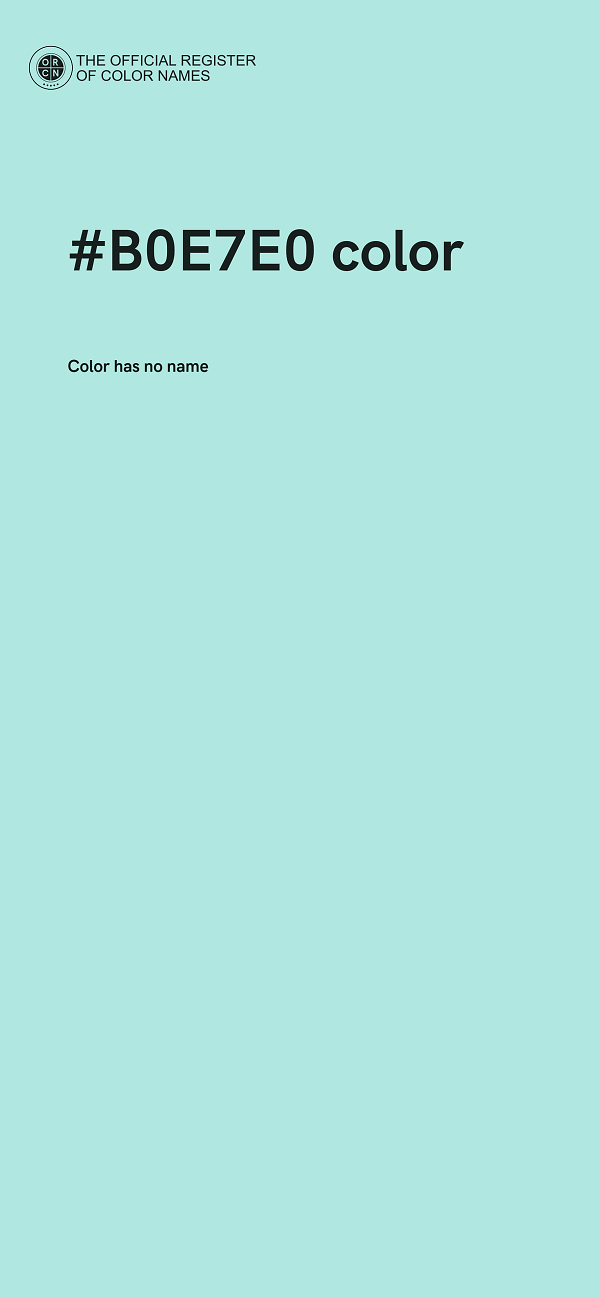 #B0E7E0 color image