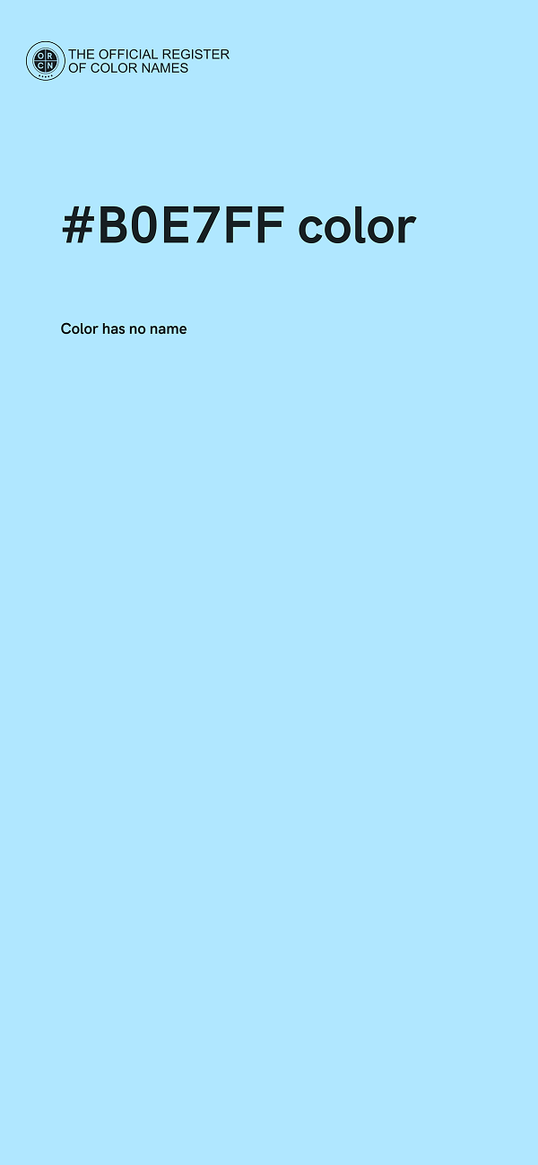 #B0E7FF color image