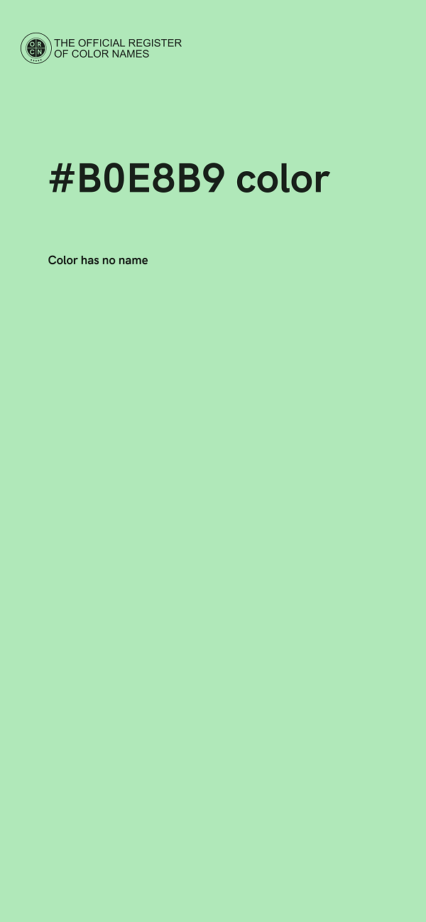 #B0E8B9 color image