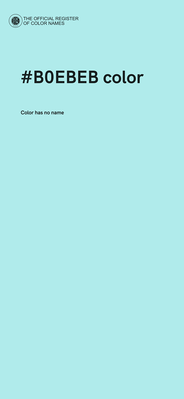 #B0EBEB color image