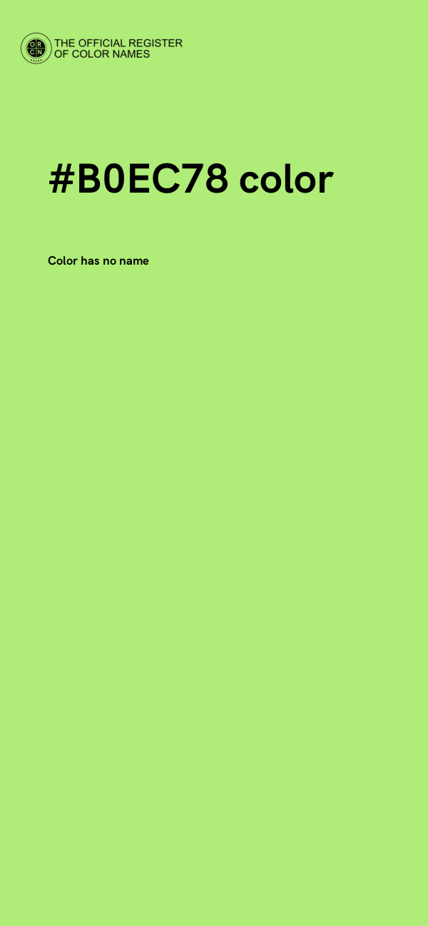 #B0EC78 color image