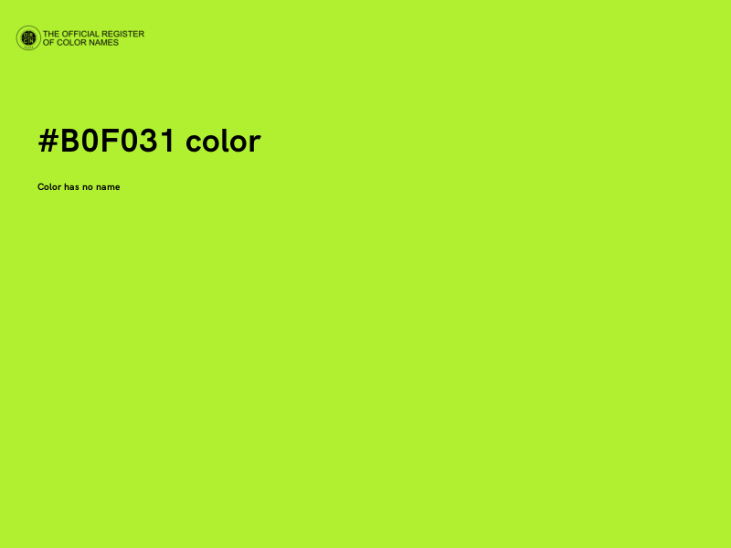 #B0F031 color image