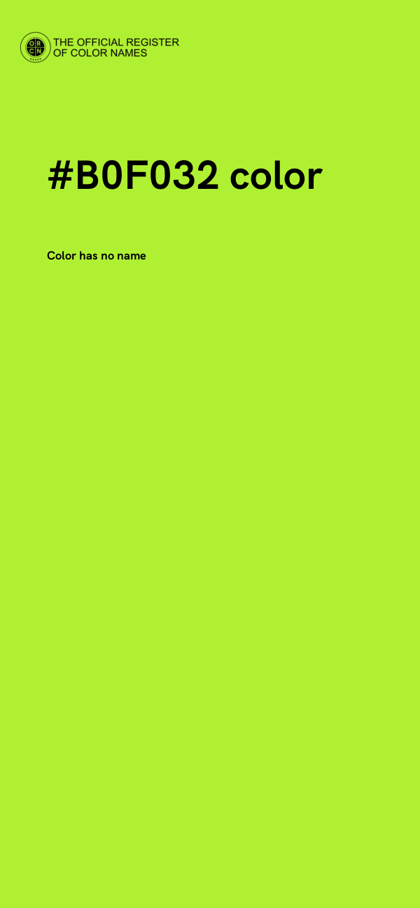 #B0F032 color image