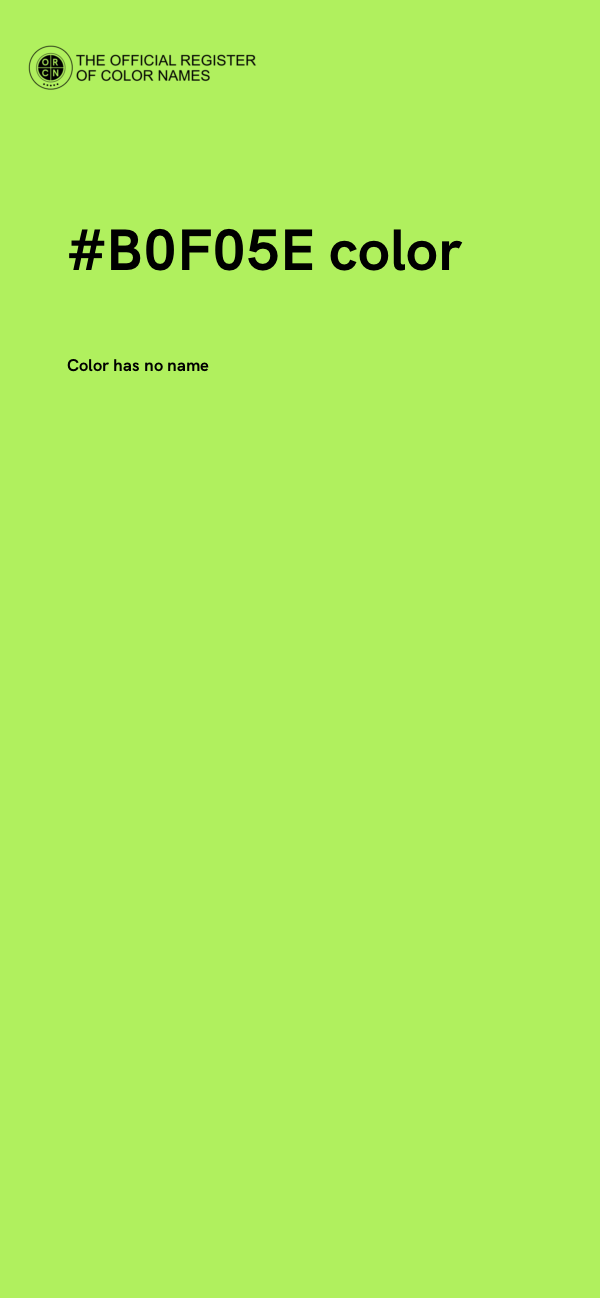 #B0F05E color image