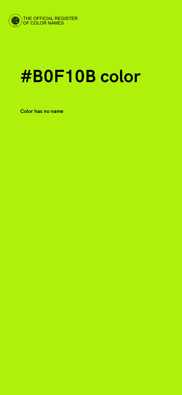 #B0F10B color image