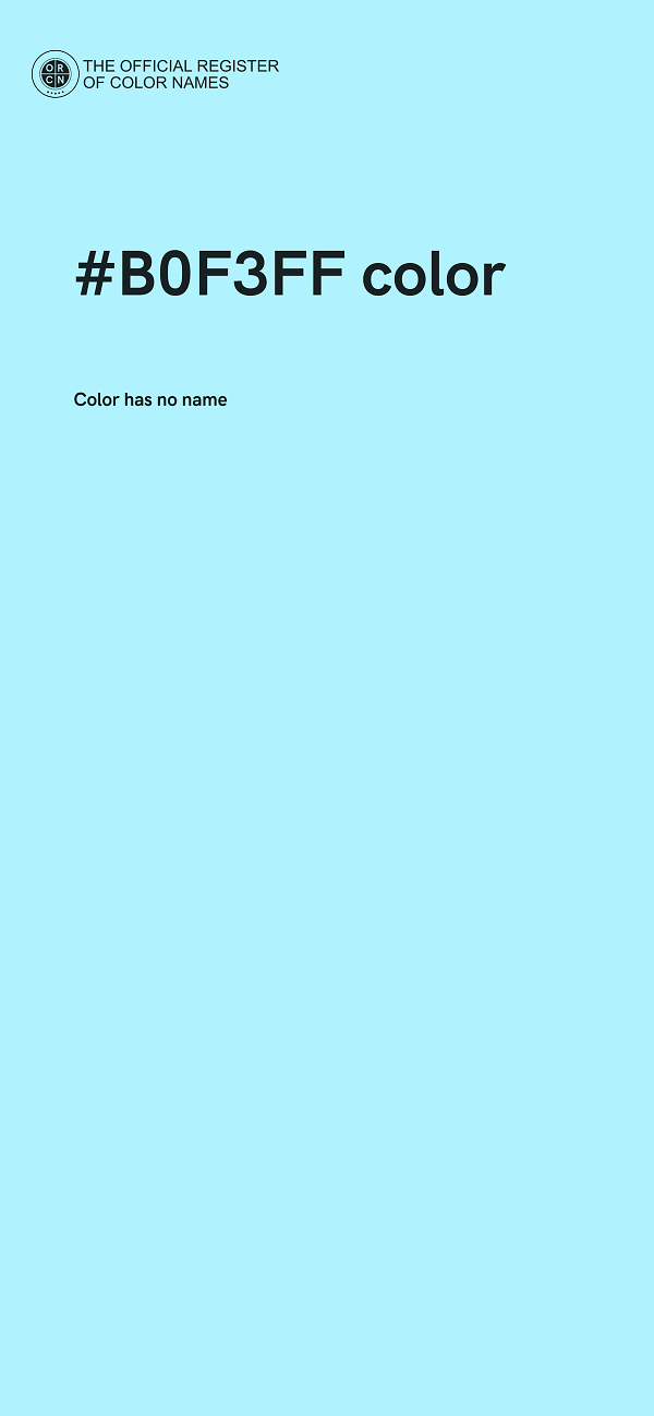 #B0F3FF color image