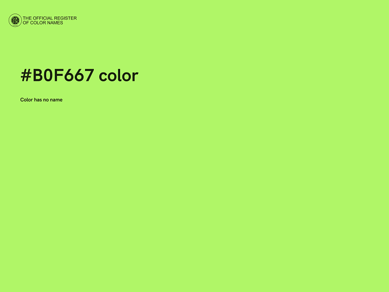 #B0F667 color image