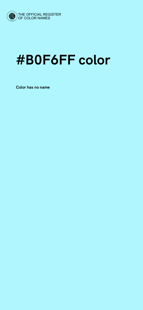 #B0F6FF color image