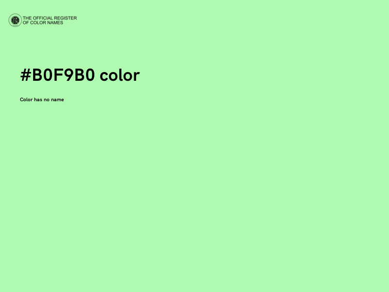 #B0F9B0 color image
