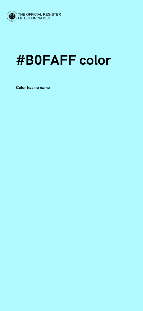 #B0FAFF color image