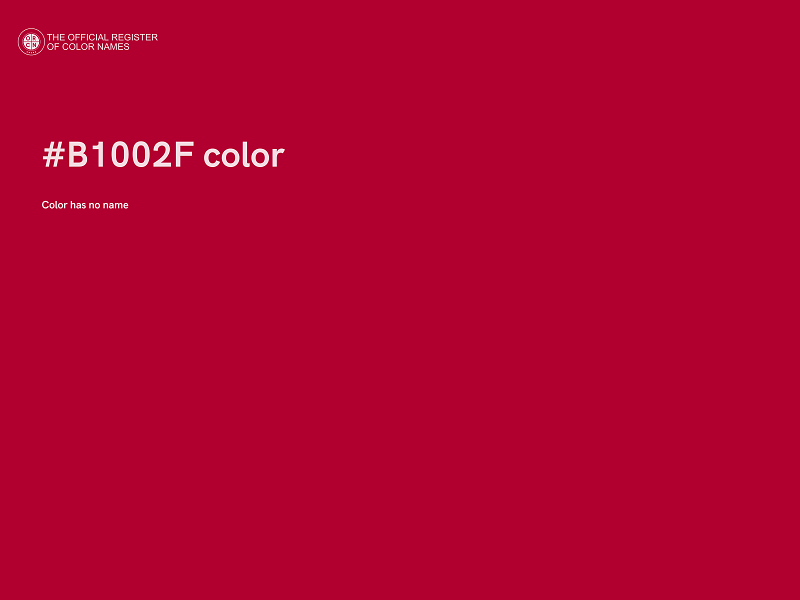 #B1002F color image