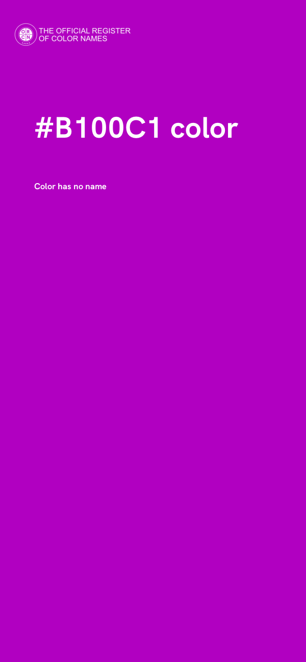 #B100C1 color image