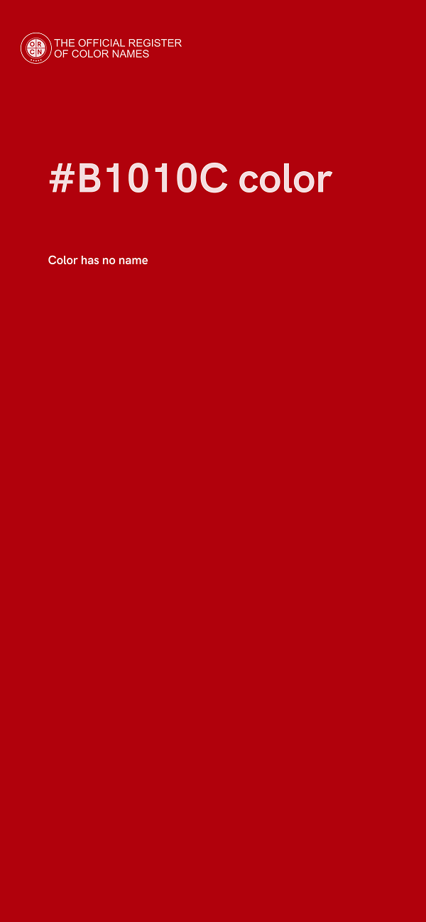 #B1010C color image