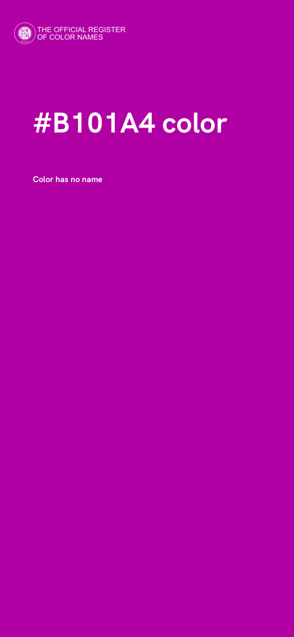 #B101A4 color image