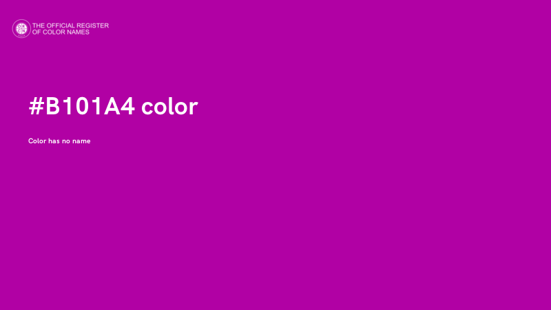 #B101A4 color image