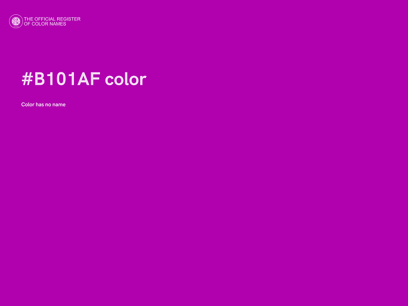 #B101AF color image