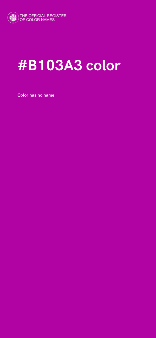 #B103A3 color image
