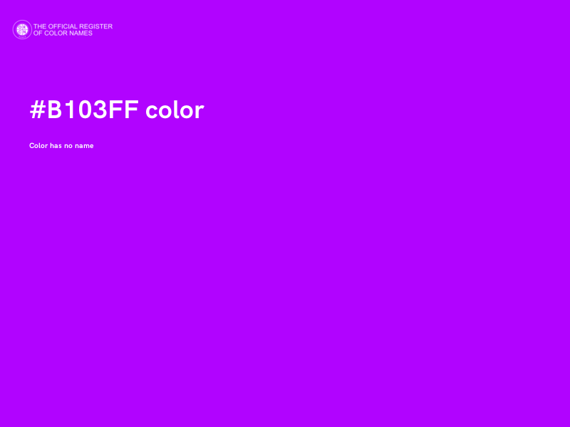 #B103FF color image