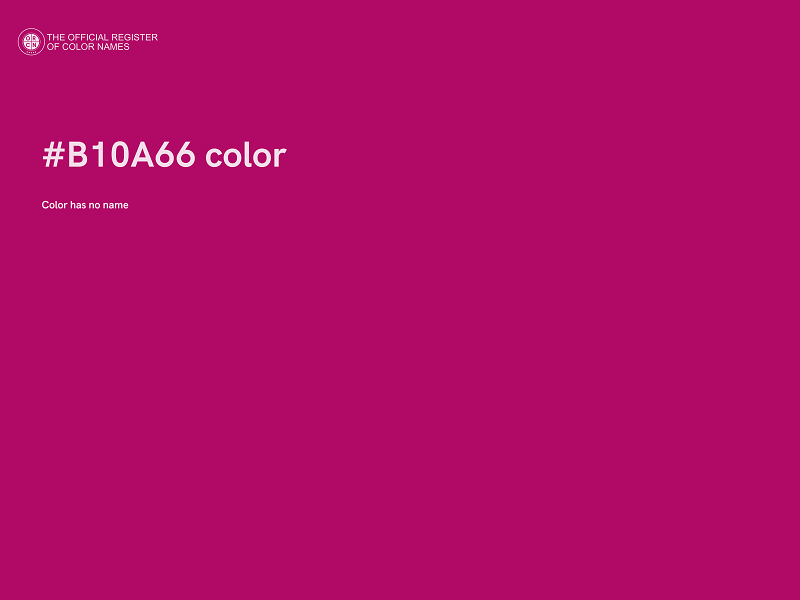 #B10A66 color image