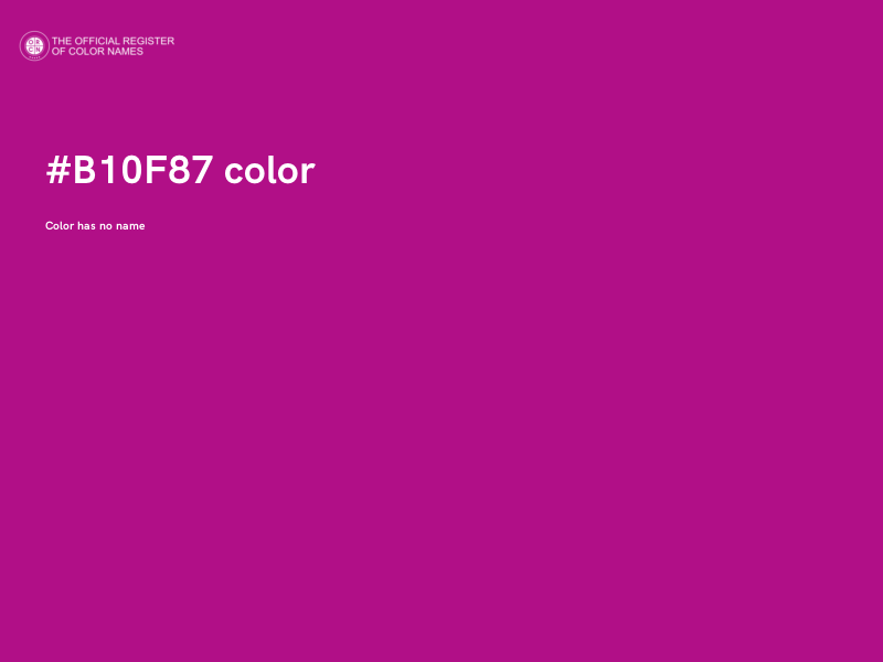 #B10F87 color image