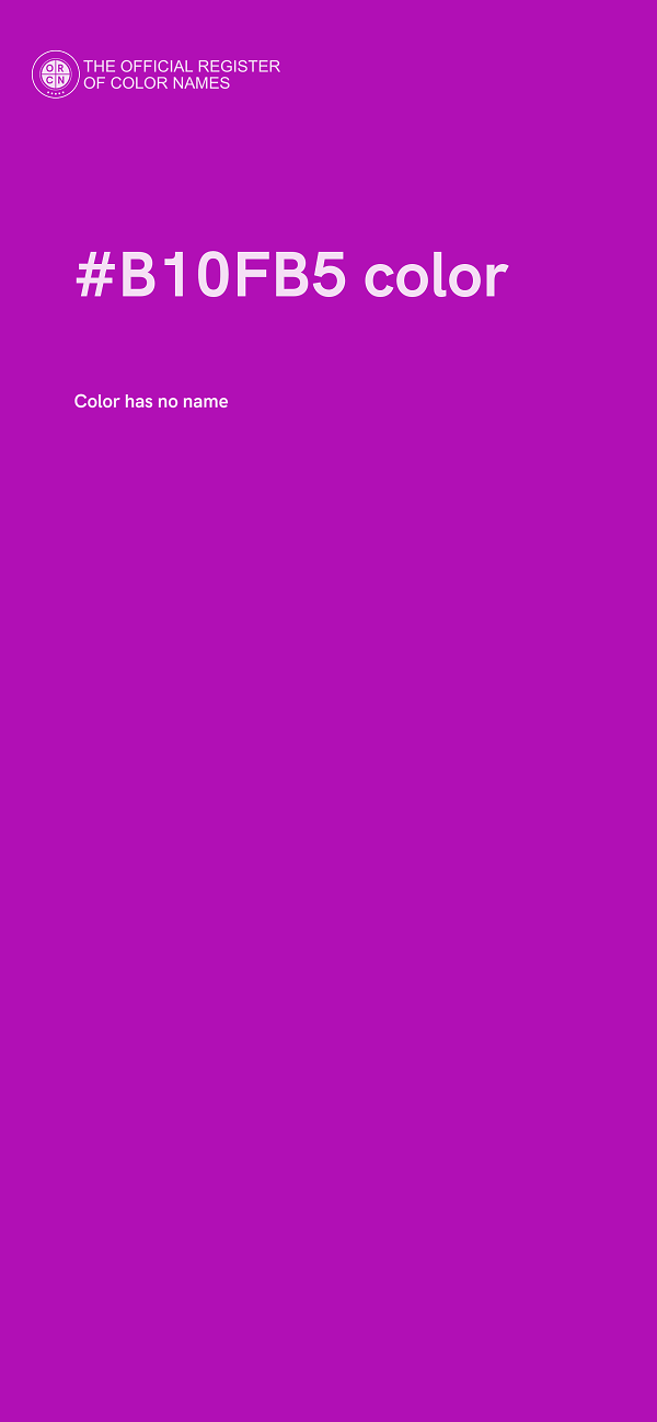 #B10FB5 color image
