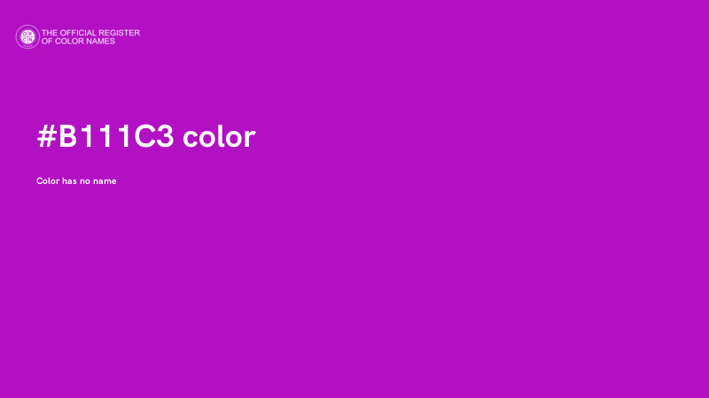 #B111C3 color image