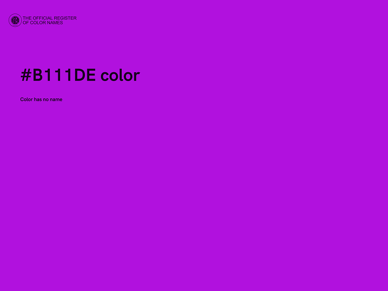 #B111DE color image