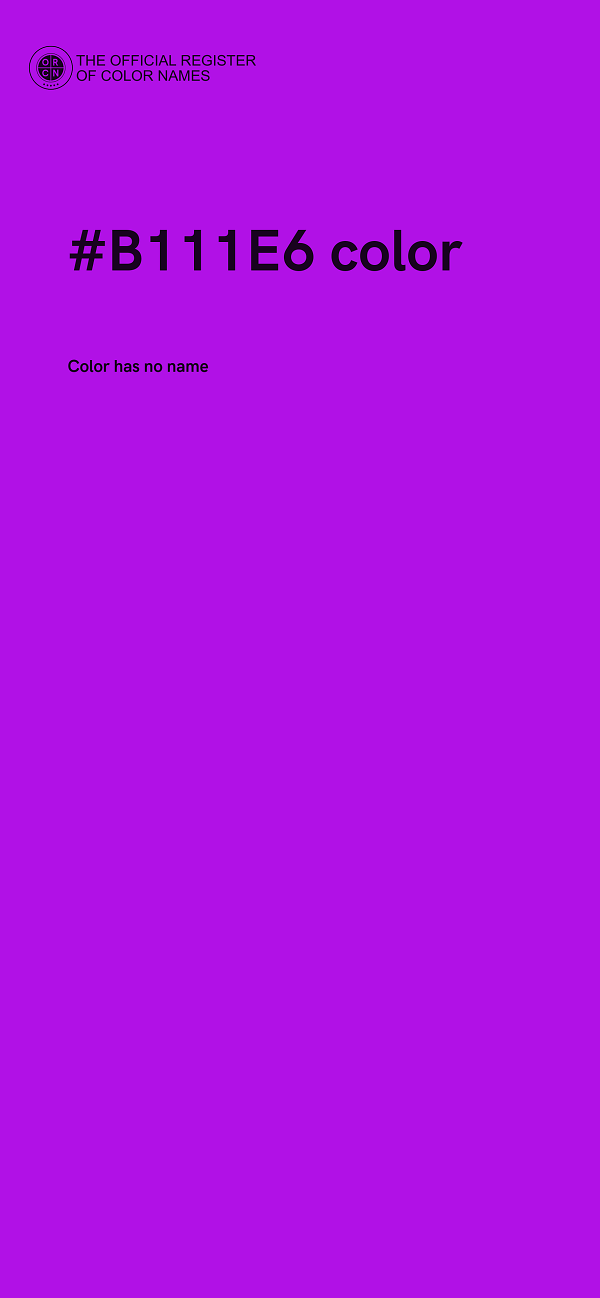 #B111E6 color image