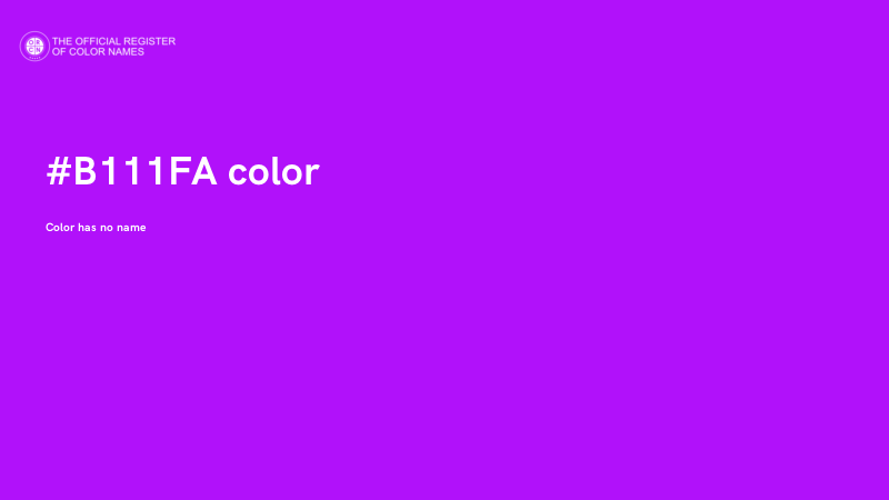 #B111FA color image