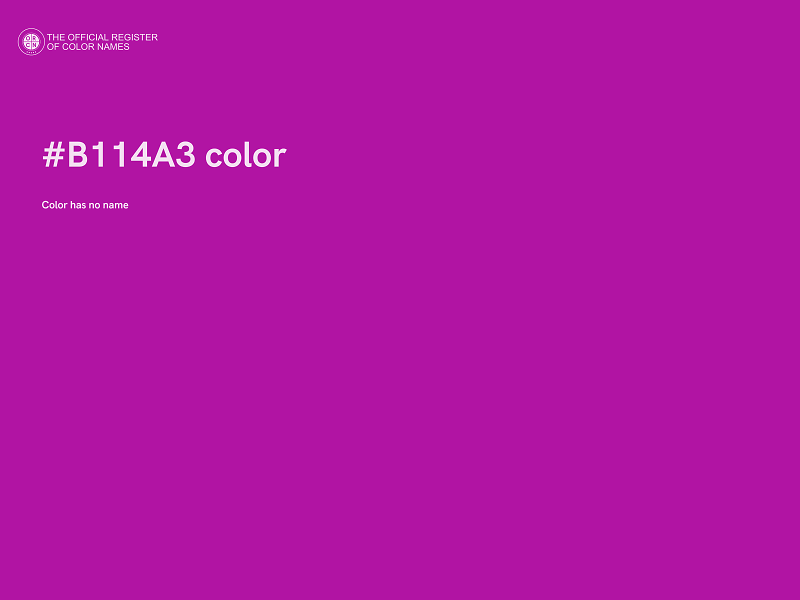 #B114A3 color image