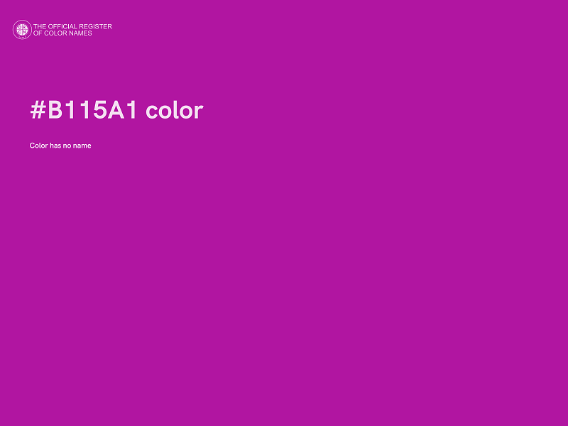 #B115A1 color image