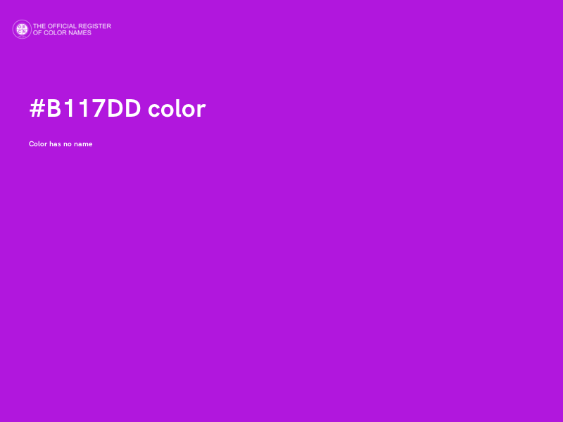 #B117DD color image