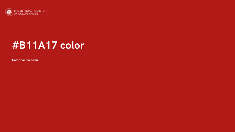 #B11A17 color image