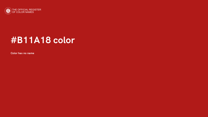 #B11A18 color image
