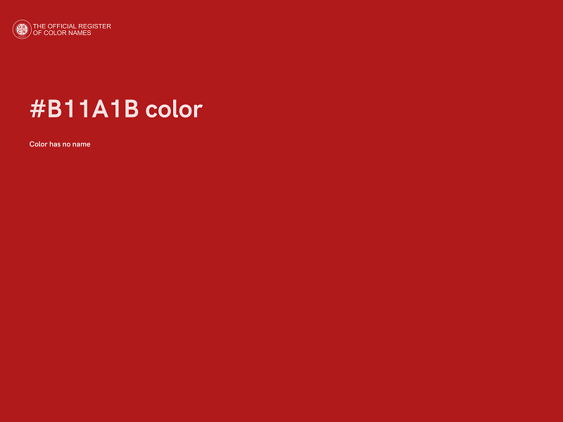 #B11A1B color image