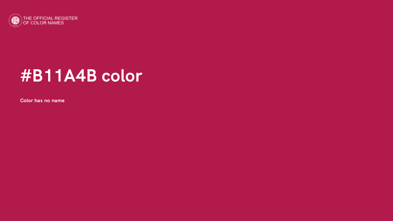 #B11A4B color image