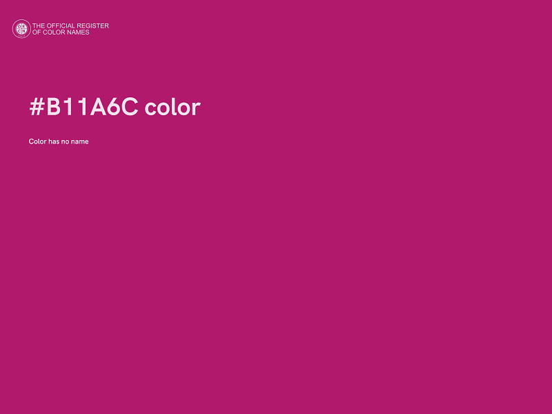 #B11A6C color image