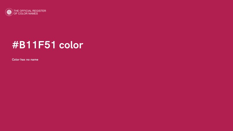 #B11F51 color image