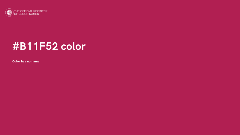 #B11F52 color image