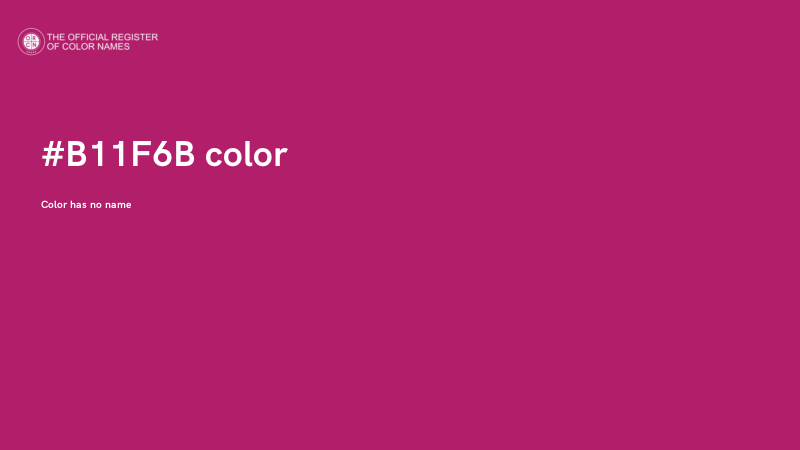 #B11F6B color image