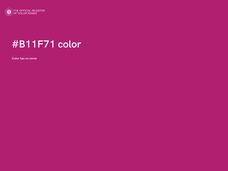 #B11F71 color image