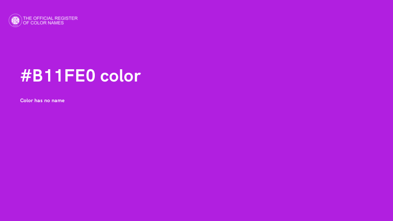 #B11FE0 color image