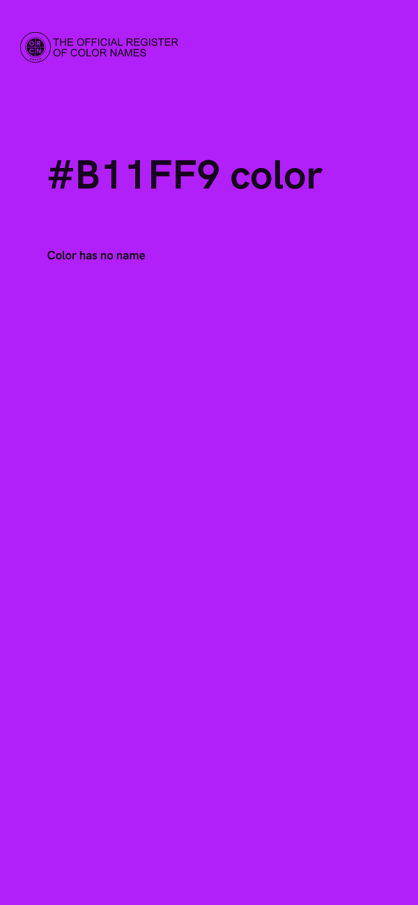 #B11FF9 color image