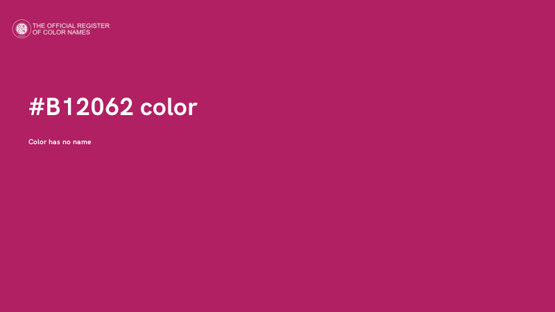 #B12062 color image