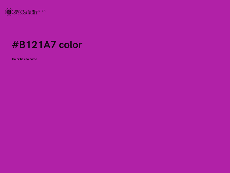 #B121A7 color image