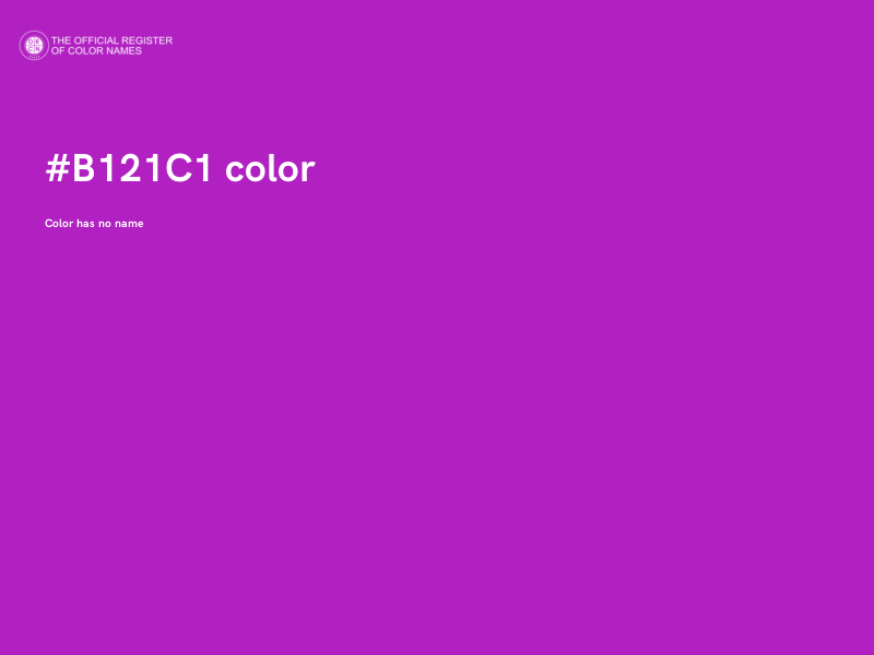 #B121C1 color image