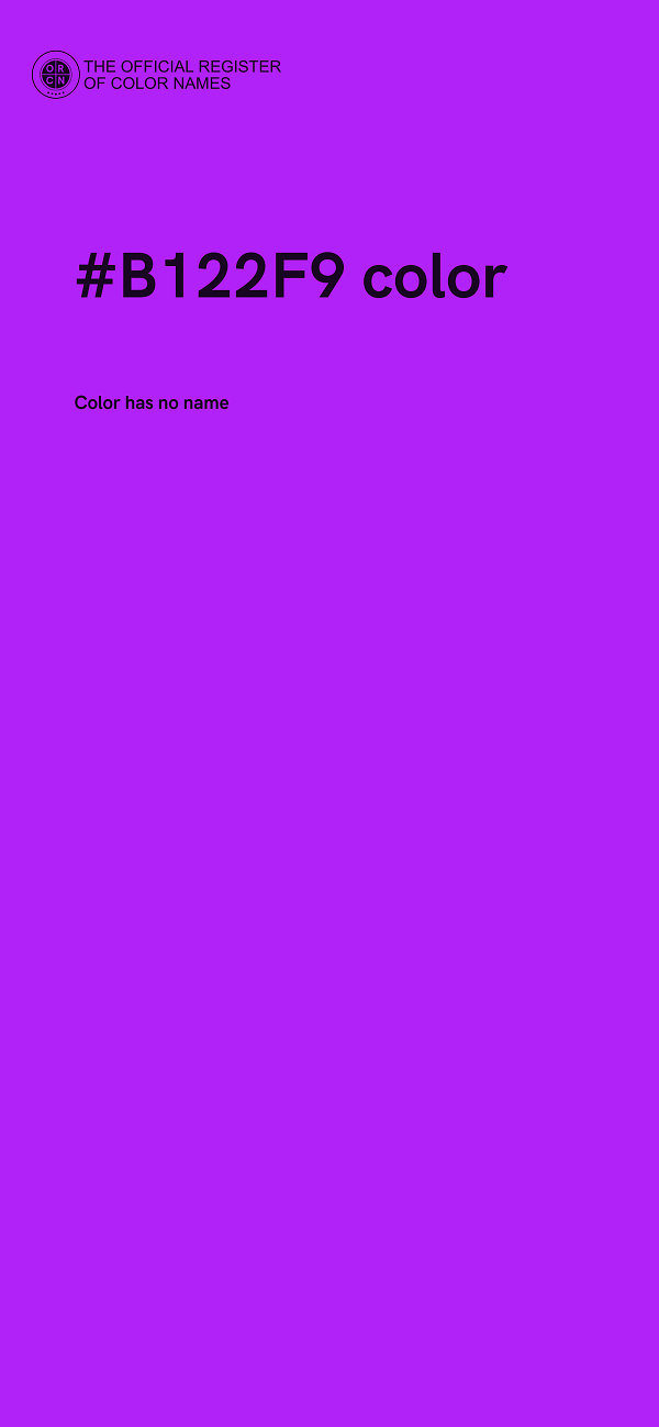 #B122F9 color image