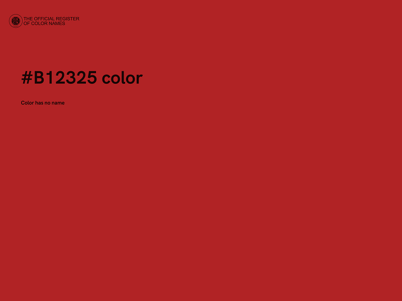 #B12325 color image